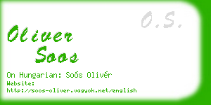 oliver soos business card