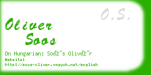 oliver soos business card